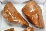 Lot: Lbs Free-Standing Polished Orange Calcite - Pieces #78117-3
